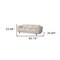 Homeroots 90" Cream Fabric Sofa With Brown Legs 607068 - alternate 4