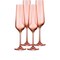 Homeroots Set of Four Coral Crystal Narrow Stemmed Champagne Flutes 485152 - alternate 5