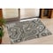 Homeroots 3' X 5' Gray And Ivory Geometric Washable Indoor Outdoor Area Rug 631383 - alternate 1