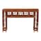 Bali & Pari Wahid Marbled Tortoise Natural Rattan Console Table 268-14748-ZORO - alternate 7