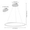 Jonathan Y Brice 23.75" Modern Contemporary Metal Round Dimmable Integrated LED Pendant, Matte White JYL7203I - alternate 11