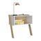 Homeroots 24" Gray Wood Nightstand 543661 - alternate 5