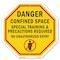 Signmission Danger Confined Space Special Train, 10 Inch X 10 Inch, Aluminum Metal Signs OC-A-10-44 - alternate 1