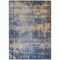 Homeroots 8' X 10' Denim Blue And Tan Abstract Washable Indoor Outdoor Area Rug 606143 - alternate 8