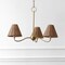 Jonathan Y Grady 27" 3-Light Coastal Farmhouse Adjustable Swooping Arm Metal w/Hand-Woven Rattan Shades LED Cha JYL9559B - alternate 11