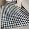 World Rug Gallery Geometric Distressed Abstract Washable Non Slip Area Rug 3 ft x 5 ft Black WR69BLACK3X5 - alternate 1