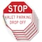 Signmission Stop Valet Parking Drop Off, 4 inch X 4 inch, Vinyl Decal, 5PK OC-D-5PACK-4-282 - alternate 1