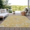 Homeroots 5' X 8' Gold Beige And Fern Green Floral Washable Indoor Outdoor Area Rug 589465 - alternate 8