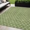 Homeroots 5' X 8' Green And Ivory Geometric Washable Indoor Outdoor Area Rug 596100 - alternate 1