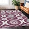 Homeroots 8' X 10' Eggplant Ivory And Gray Medallion Washable Indoor Outdoor Area Rug 589605 - alternate 7