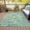 Homeroots 3' X 5' Teal Blue Linen And Pale Aqua Abstract Washable Indoor Outdoor Area Rug 630909 - alternate 5