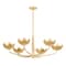 Troy Lighting Arcata 6 Light Chandelier, Vintage Gold Leaf, 39.5 In x 15 In F2040-VGL - alternate 3