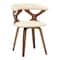 Leisuremod Modern Wooden Dining Chair, Walnut Frame in Taupe Klyne Collection KCWN-22TP - alternate 1