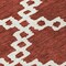 Homeroots 8' Brick Red And Ivory Round Geometric Washable Indoor Outdoor Area Rug 593740 - alternate 6