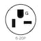 Leviton Straight Blade Plug, 20 A, Black LNR80-4E - alternate 7