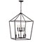 Jonathan Y Pagoda 20" 8-Light Classic Traditional Metal Cage Lantern LED Pendant, Oil Rubbed Bronze JYL7438A - alternate 12