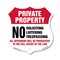 Signmission Private Property Shield Label Set No Sol, 18 Inch X 18 Inch, Plastic Sign SHI-P-18-439 - alternate 1