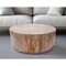 Homeroots 42" Natural Solid Wood Round Coffee Table 493314 - alternate 4