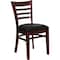 Flash Furniture Hercules Restaurant Chair, Wood Back, 17-1/4 in W 20" L 33-3/4" H, Vinyl Seat XU-DGW0005LAD-MAH-BLKV-GG - alternate 1