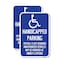 Signmission Handicapped Parking - Special Plate Required - Unauthor, 18'' X 24'', Heavy Gauge Aluminum, 2PK A-1824-2PACK-23913 - alternate 1
