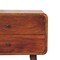Homeroots 24" Brown Solid Wood Two Drawer Nightstand 651794 - alternate 9