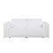 Homeroots 80" White Top Grain Leather Reclining Metal USB Sofa 720382 - alternate 1