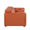 Homeroots 77in Orange and Brown Italian Leather Power Reclining Loveseat With Storage 720547 - alternate 9