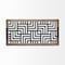 Homeroots 32in Brown and Black Glass Metal And Wood Geometric Serving Tray With Handles 376028 - alternate 6