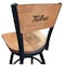Holland Bar Stool Co 30" Blk Wrinkle Tulsa Swivel Bar Stool, Laser Engraved Back L03830BWMedMplATulsaUMedMpl - alternate 1