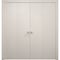 Sartodoors Sliding Closet Double Bi-fold Doors 72 x 80 inches, Ego 5005 Painted White Oak, Sturdy Tracks Mold EGO5005DBF-PWO-72x80 (4* 18x80) - alternate 1
