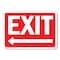 Signmission OSHA Exit, 14" Height, Rigid Plastic, 14" x 10", Landscape, OSHA Exit Sign with Left Arrow OS-CL-P-1014-L-20000 - alternate 1