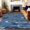 Homeroots 5' X 8' Navy Blue And Blue Abstract Washable Indoor Outdoor Area Rug 609257 - alternate 6