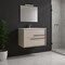 Homeroots 32" Tan Wood Floating Bathroom Vanity With White Sink And Two Drawers 624094 - alternate 4