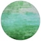 Homeroots 8' Green And Teal Blue Round Striped Washable Indoor Outdoor Area Rug 610885 - alternate 7