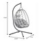Leisuremod Summit Foldable Egg Swing Chair with Stand, Grey UV-Resistant Wicker, & Weatherproof SSCGR-35LGR - alternate 10