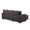 Homeroots 92" Dark Gray Upholstered Sleeper USB Sleeper Sofa With Toss Pillow 559225 - alternate 7