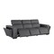Homeroots 104" Dark Gray Top Grain Leather Reclining Metal USB Sofa 720439 - alternate 10