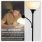 Newhouse Lighting 71in Torchiere William Standing Floor Lamp, Two-in-One Reading Light for Bedroom/Living Room, Black NHFL-WI-BK - alternate 8