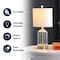 Jonathan Y Duncan 19.5" Glass/Metal LED Table Lamp, Brass/Clear JYL1033A - alternate 12