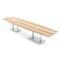 Skutchi Designs Boat Conference Table With Power Unit, 48 in W, 168 in L, Brown HAR-BOT-48x168-DOU-K525-ESIL - alternate 1