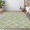 Homeroots 3' X 5' Green Beige And Ivory Geometric Washable Indoor Outdoor Area Rug 594701 - alternate 9