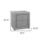 Homeroots 21" Gray Wood Two Drawer Nightstand 489775 - alternate 7