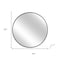 Homeroots 24" Black Round Framed Accent Mirror 691615 - alternate 3
