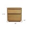 Homeroots 28" Natural Solid and Manufactured Wood Two Drawer Nightstand 555397 - alternate 16