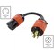 Ac Works SOOW Extension Cord Adapter, 10 AWG, 10/3, 1 Outlets, L6-20R, Black, Rubber, Nylon, L15-30P, 1 ft L1530L620-012 - alternate 3
