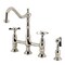Kingston Brass Bridge Kitchen Faucet with Brass Sprayer, Polished Nickel KS1276BEXBS - alternate 1