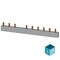 Siemens Pin Busbar, 10mm2 connection: 3p RCCB N-right 1x RCCB 4-pole + 6x MCB 1-pole 5ST3624-1 - alternate 3