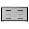 Homeroots 60" Gray And Black Wood Six Drawer Double Dresser 564667 - alternate 7