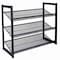 Organize It All 3 Tier Adjustable Mesh Shoe Rack in Black 23543-BLACK - alternate 5
