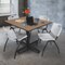 Regency Square Kobe Breakroom Table W/ 4 M Stack Chairs, 48 in W, 48 in L, Noble Oak TKB4848NO47GY - alternate 7
